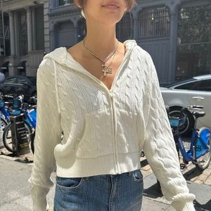 Brandy Melville Ayla Knit Hoodie